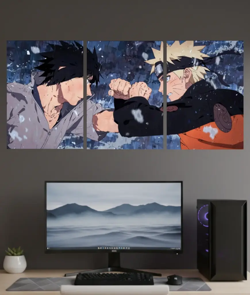 Naruto vs Sasuke || Split Poster
