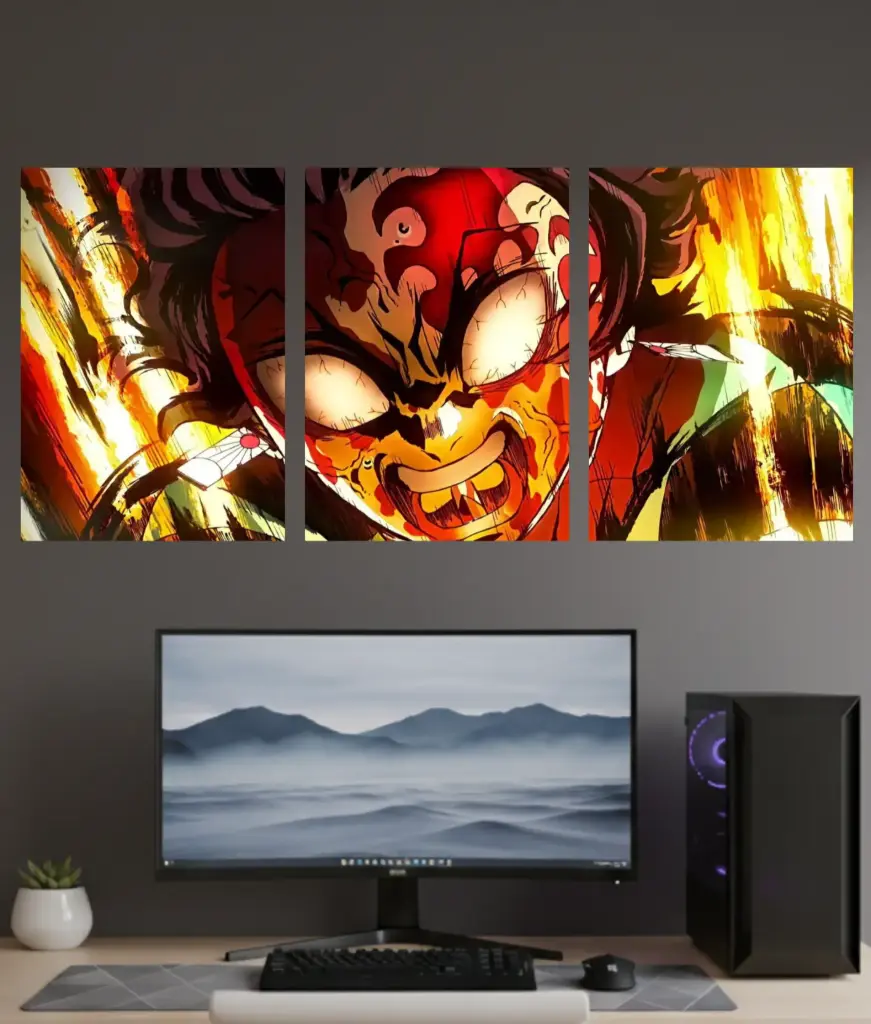 Tanjiro Hinokami Kagura || Split Poster