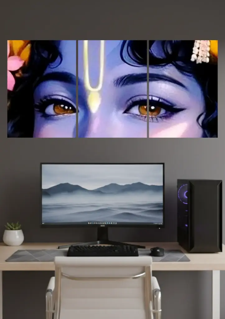 Shri Krishna Eyes || Split Poster