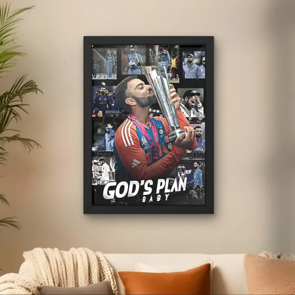 Virat Kohli With T20 World Cup Poster