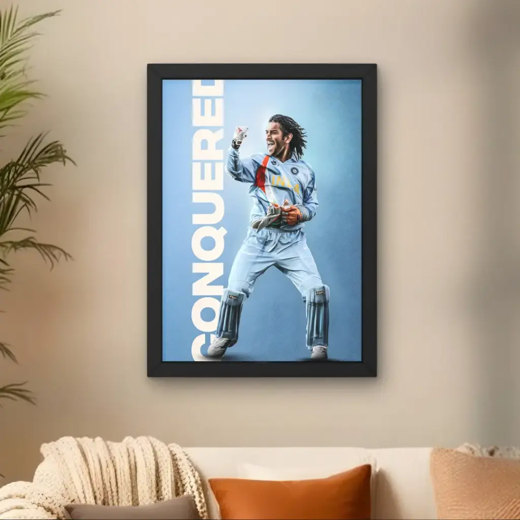 MS Dhoni Conquered Poster