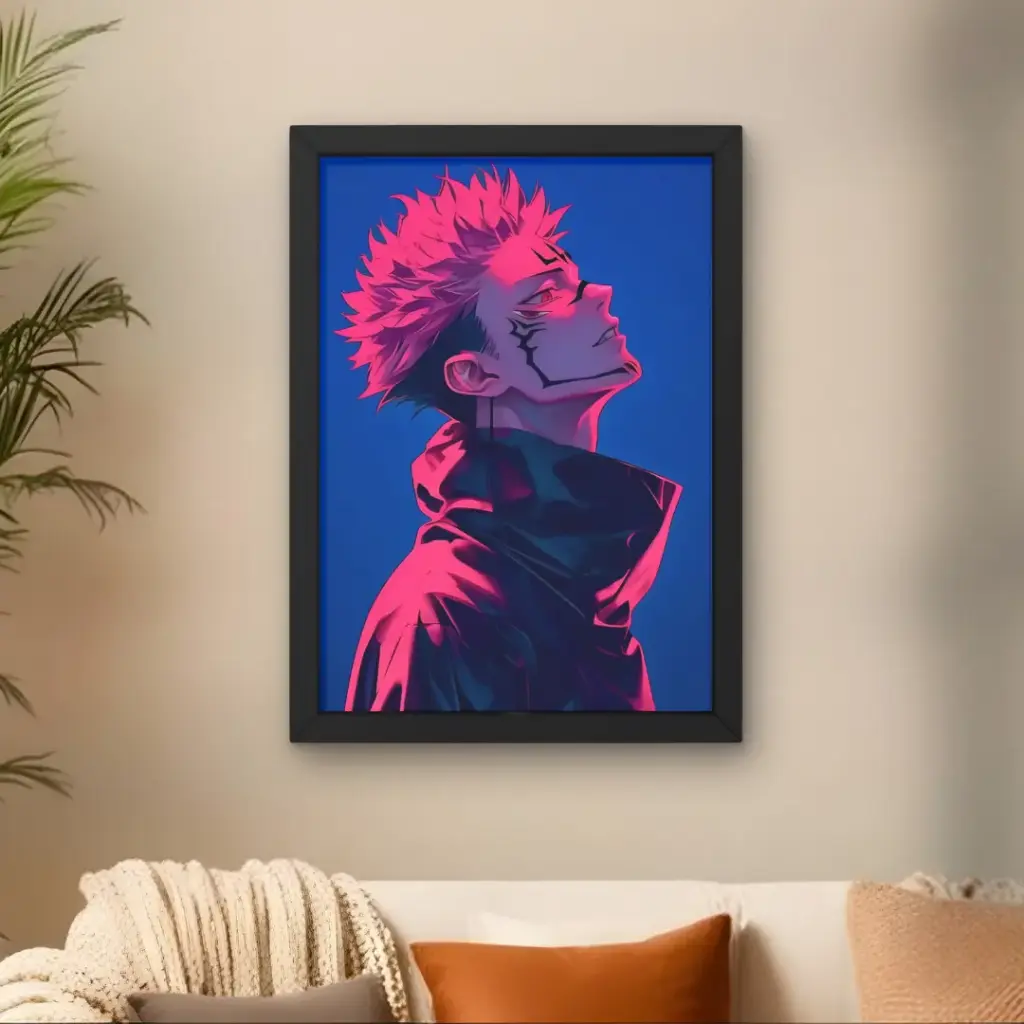 Sukuna In Yuji Neon Poster