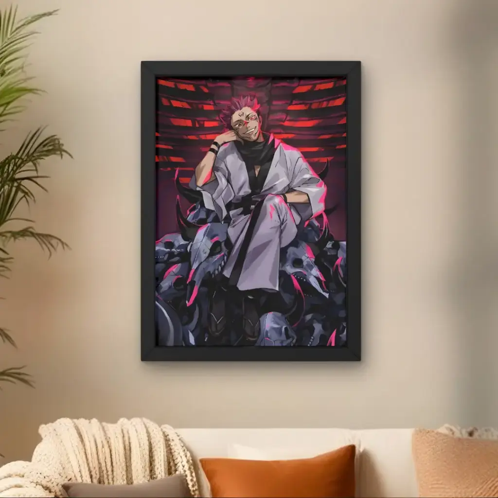 Sukuna on Throne Poster
