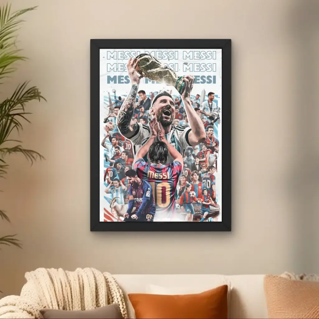 Messi the world champian Poster