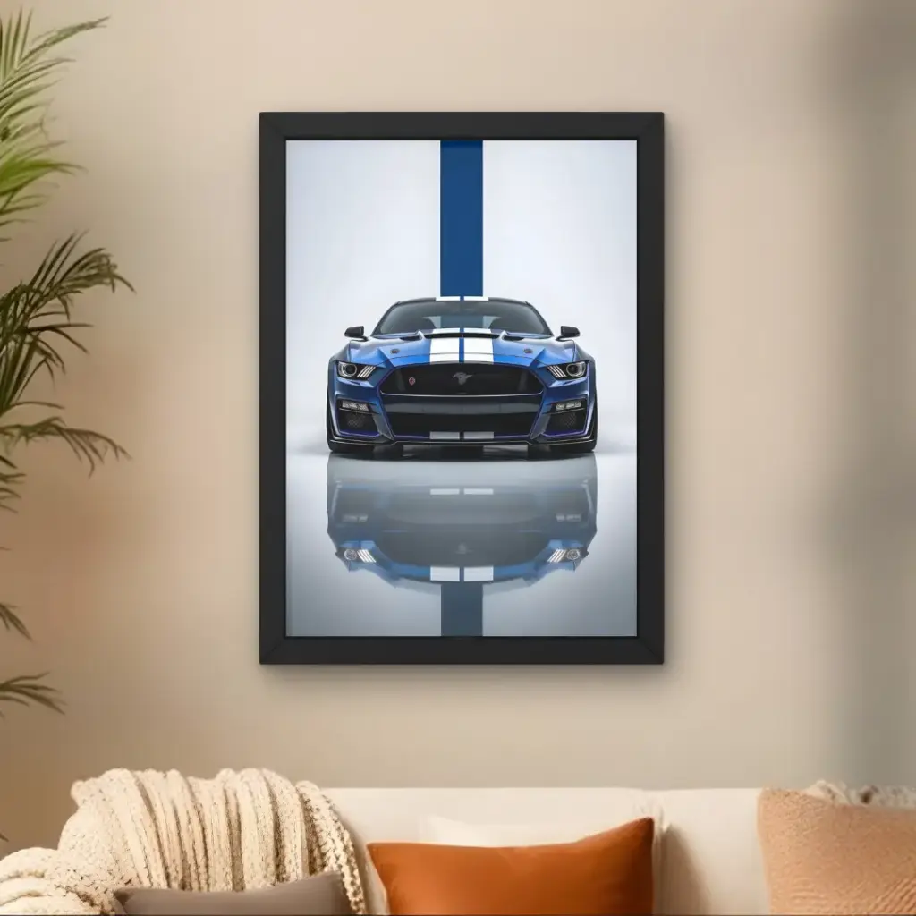 Ford Mustang Blue Poster