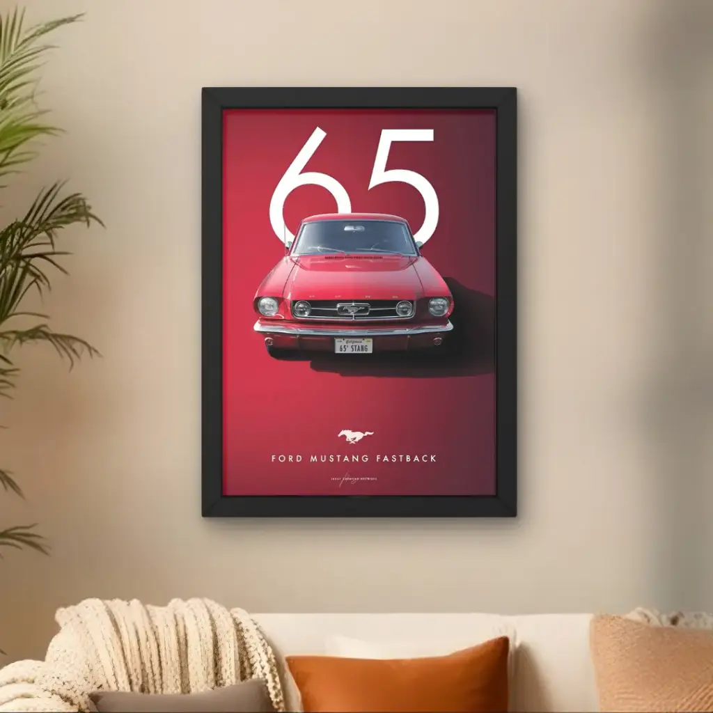Ford Mustang 1965 Model Poster