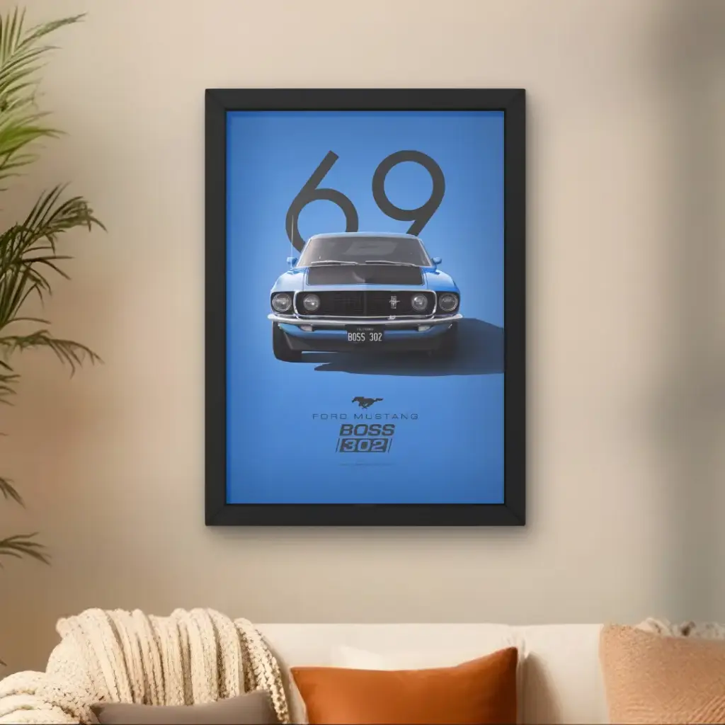 Ford Mustang 1969 Model Poster
