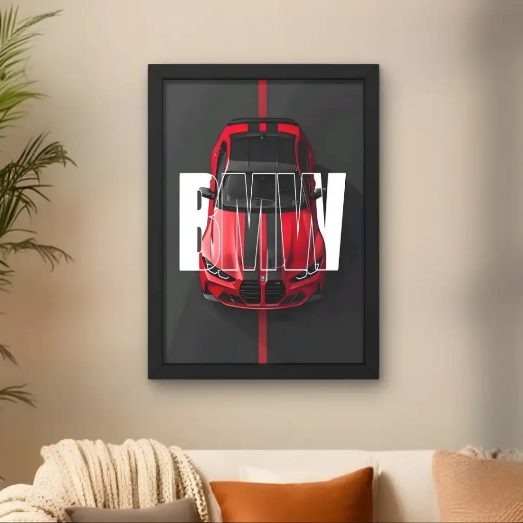 BMW Red Poster