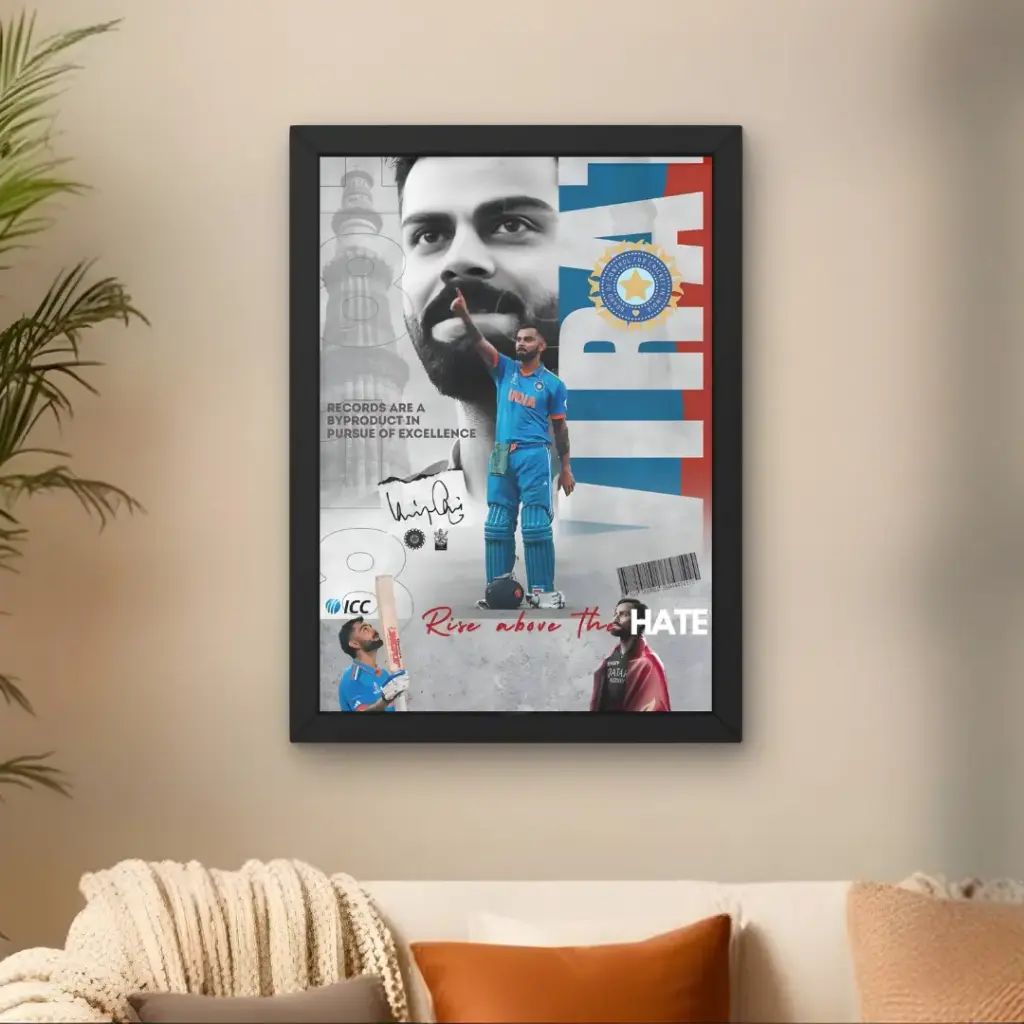 Virat Kohli Collage Art Poster