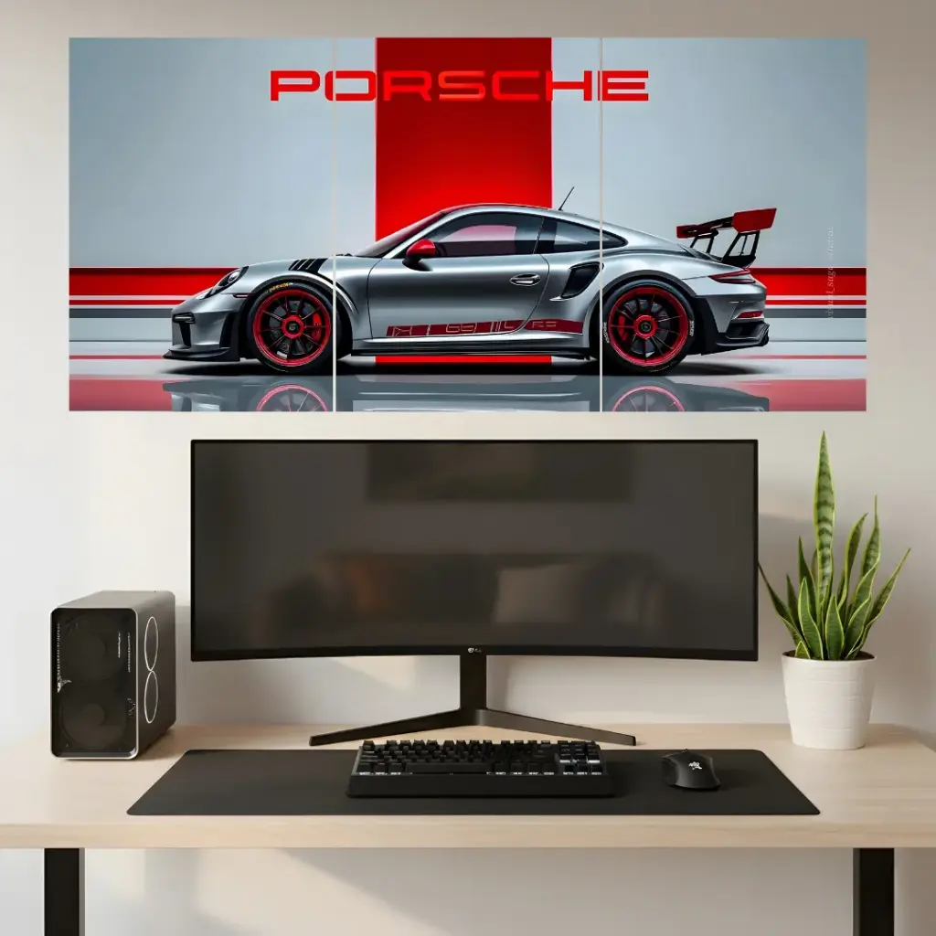 Porsche 911 GT3 RS || Split Poster