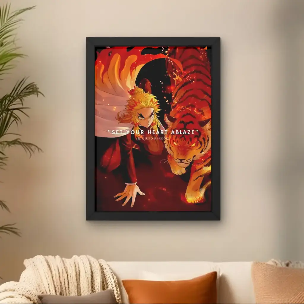 Rengoku Kyojuro Set your heart ablaze poster