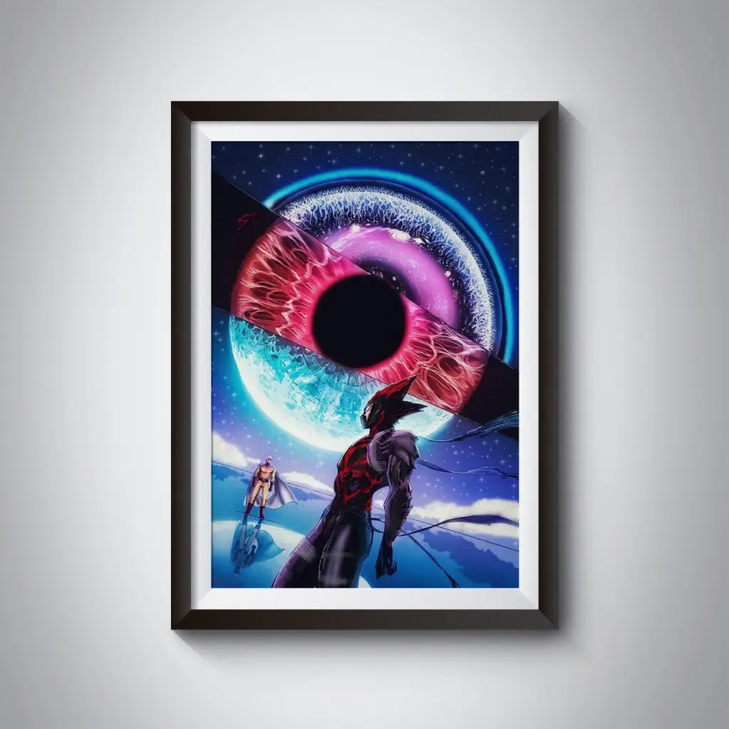 Saitama vs Garou poster